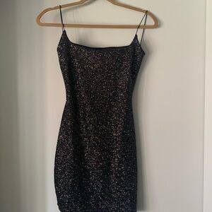 Glittery black dress